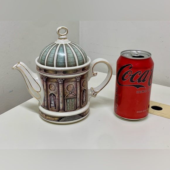 1980s Vtg Sadler England Stourhead National Trust Temple of Apollo Teapot - Picture 10 of 16